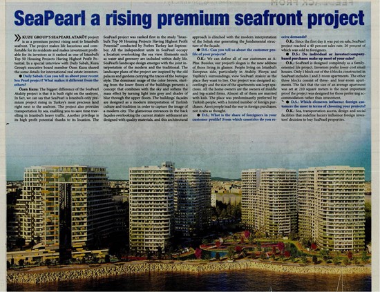  Daily Sabah-Seapearl a rising premium seafront project