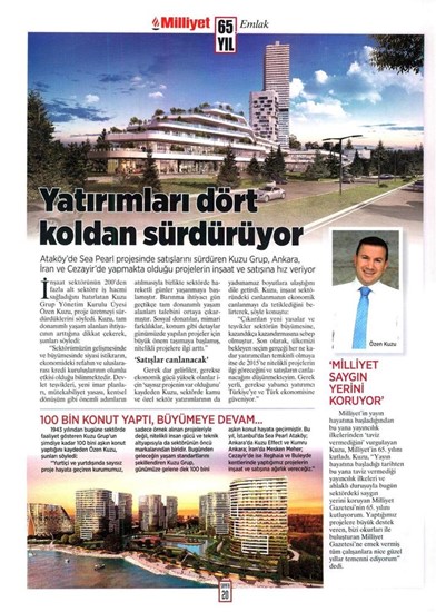  Milliyet ek- Yatırımları dört koldan sürdürüyor