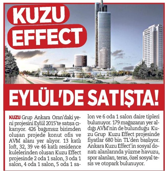  Vahdet -Kuzu Effect Eylül’de satışta!